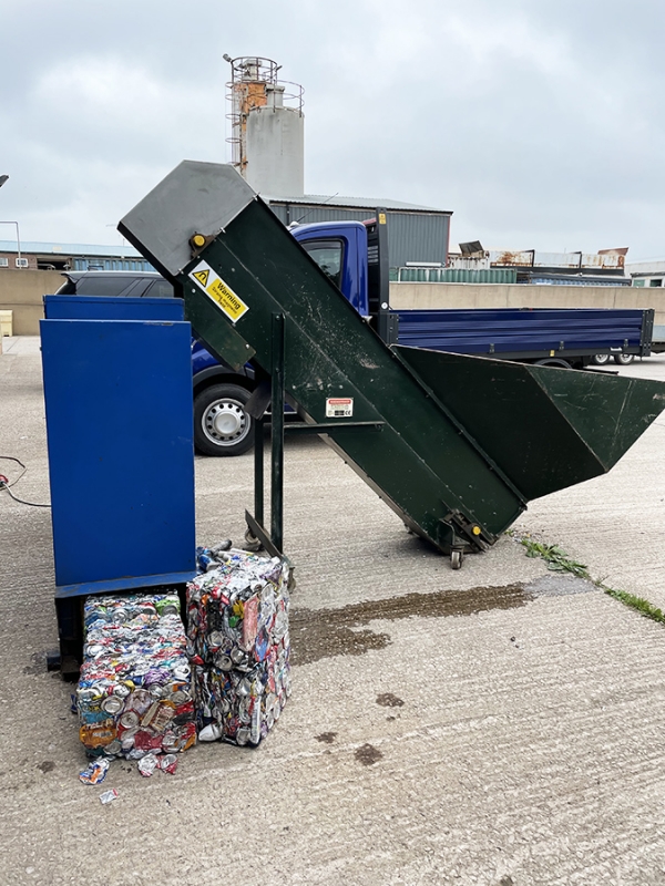 CP Mfg CD100 Can Baler with CC7 Can Sorter